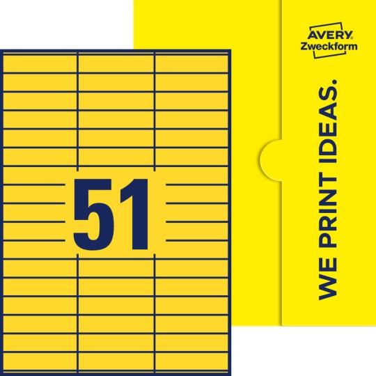 51stk. etiketter per ark