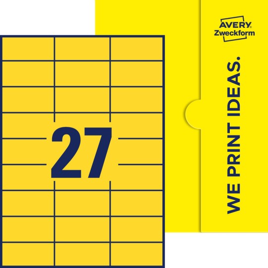 27 stk. etiketter per ark