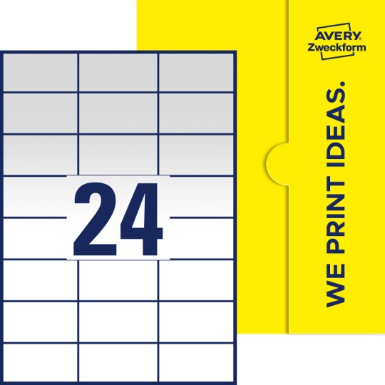24 stk. etiketter per ark