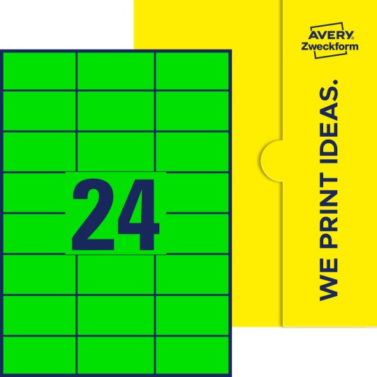 24 stk. etiketter per ark