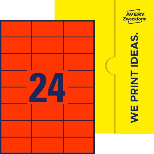 24 stk. etiketter per ark