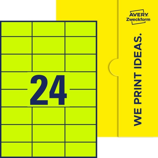 24 stk. etiketter per ark