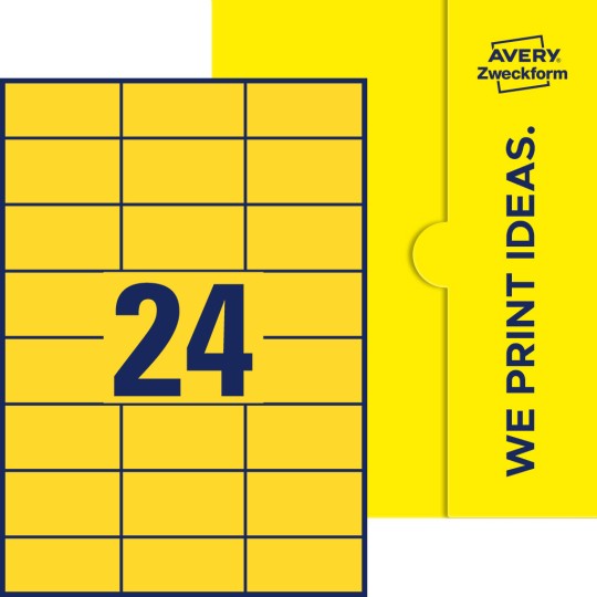 24 stk. etiketter per ark