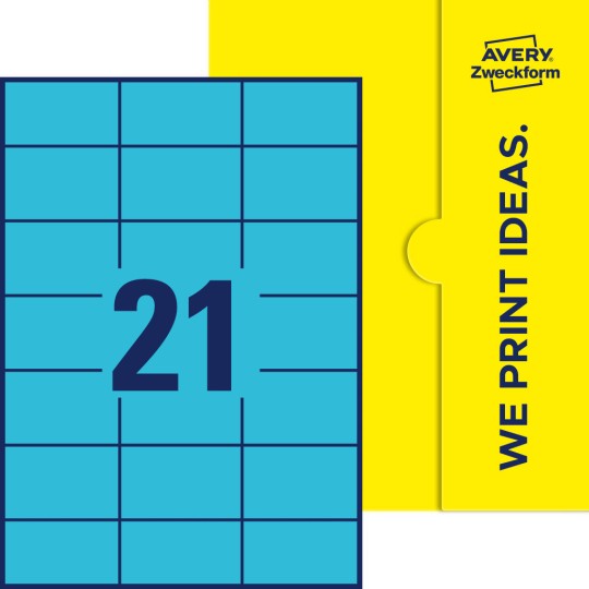 21 stk. etiketter per ark