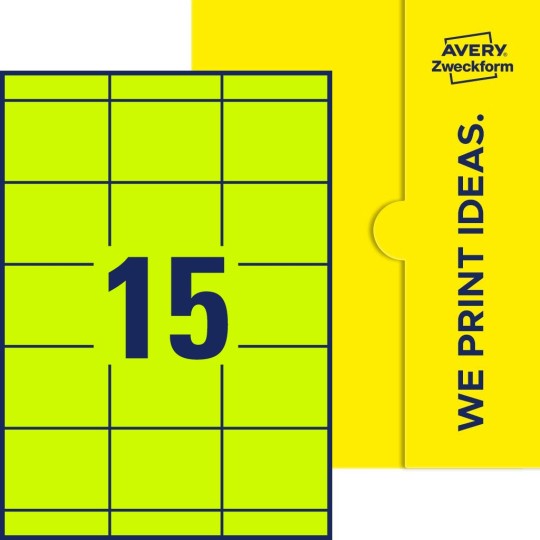 15 stk. etiketter per ark