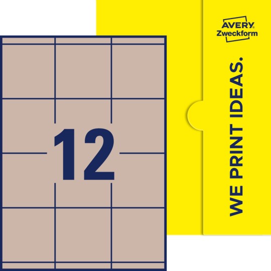 12 stk. etiketter per ark