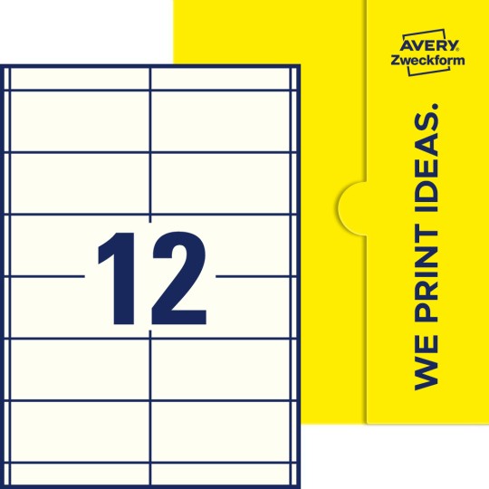 12 stk. etiketter per ark