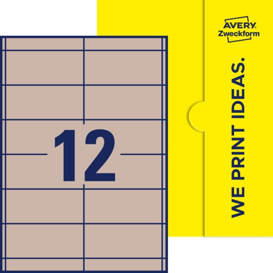 12 stk. etiketter per ark