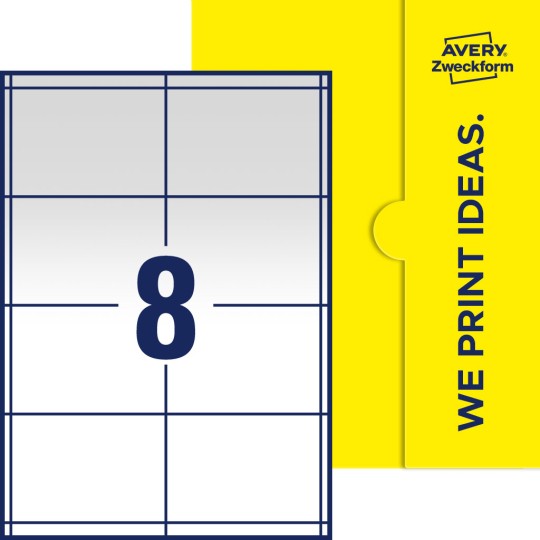 8 stk. etiketter per ark