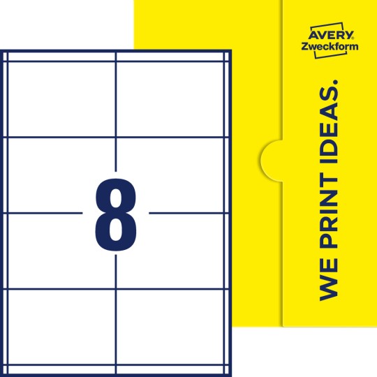 8 stk. etiketter per ark