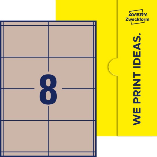 8 stk. etiketter per ark