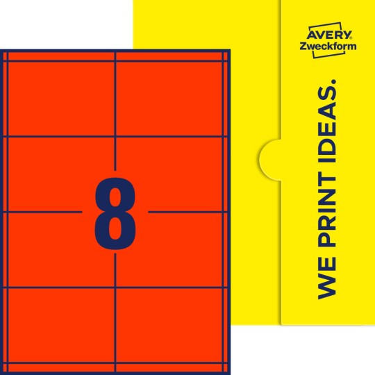 8 stk. etiketter per ark