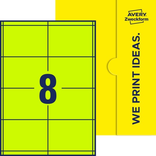 8 stk. etiketter per ark