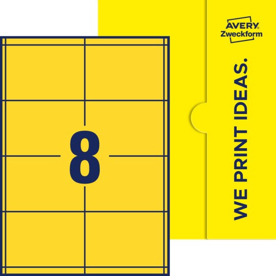 8 stk. etiketter per ark