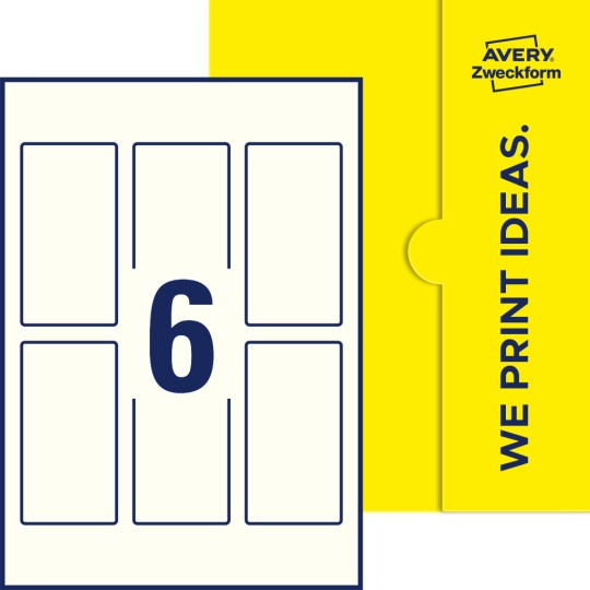6 stk. etiketter per ark