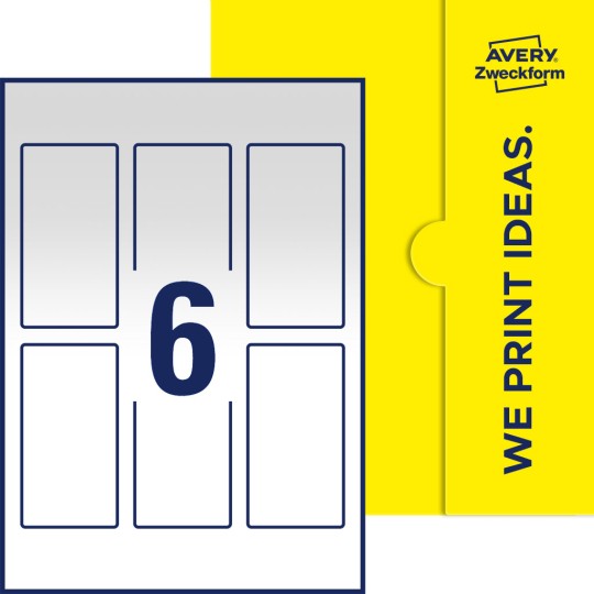6 stk. etiketter per ark