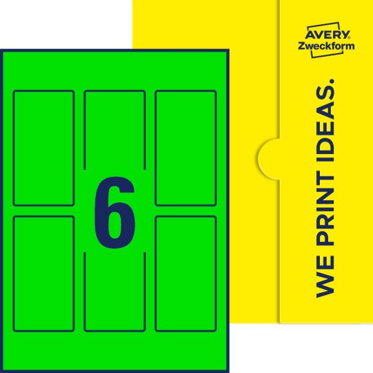 6 stk. etiketter per ark