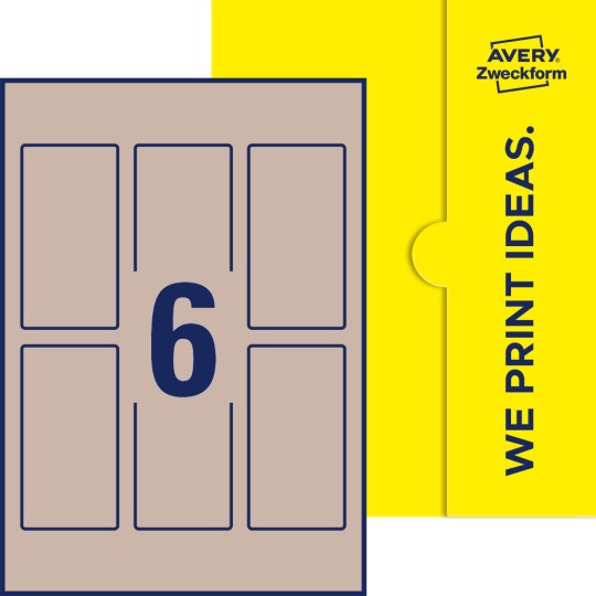6 stk. etiketter per ark