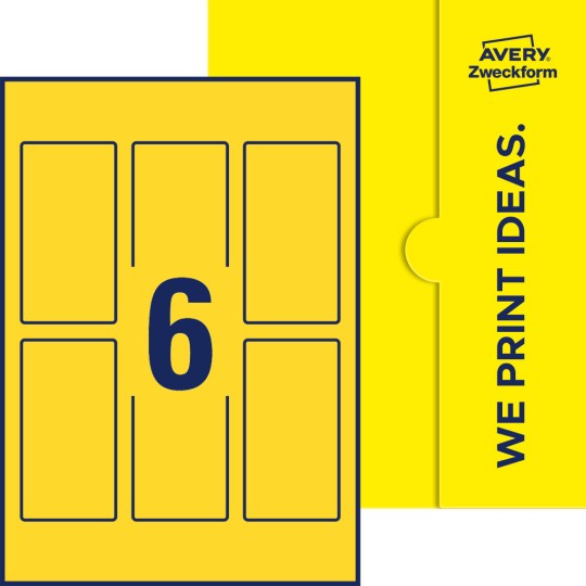 6 stk. etiketter per ark