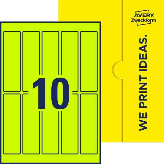 10 stk. etiketter per ark