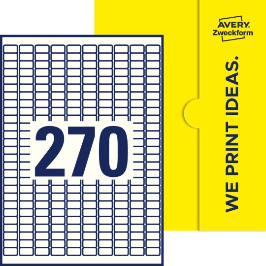 270 stk. etiketter per ark
