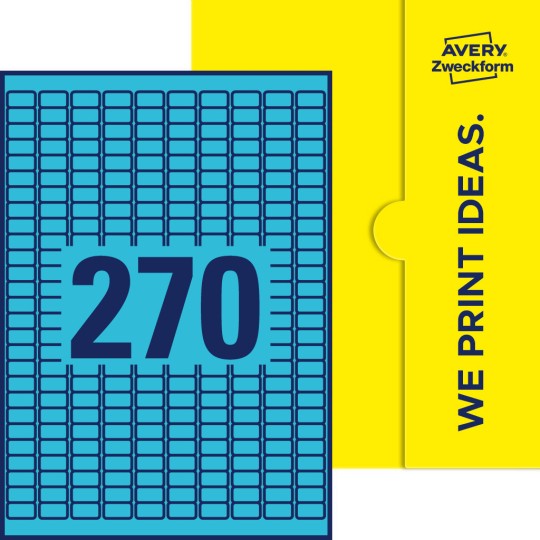 270 stk. etiketter per ark