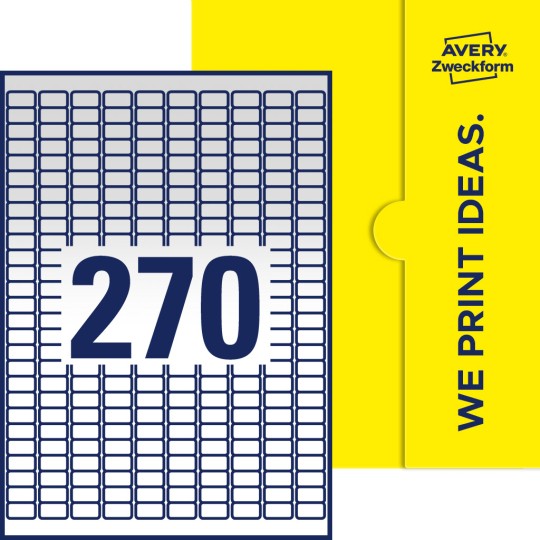 270 stk. etiketter per ark