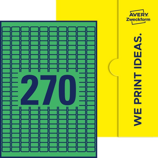 270 stk. etiketter per ark