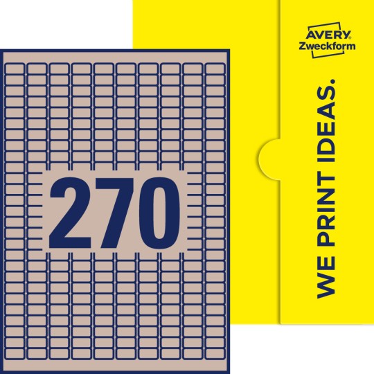270 stk. etiketter per ark