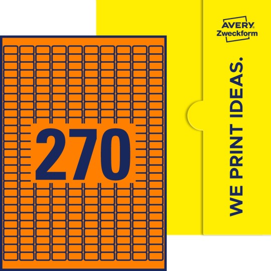 270 stk. etiketter per ark