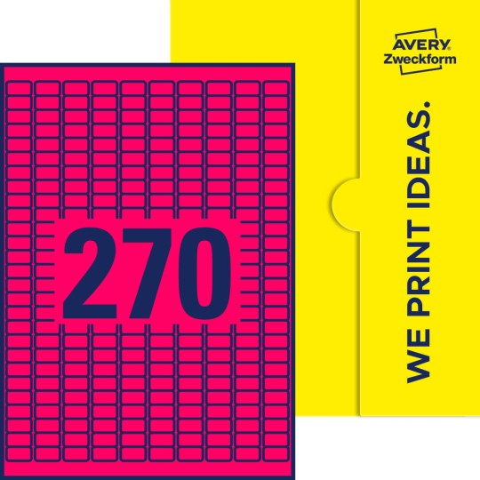 270 stk. etiketter per ark