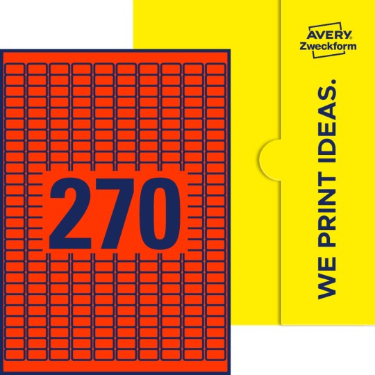 270 stk. etiketter per ark