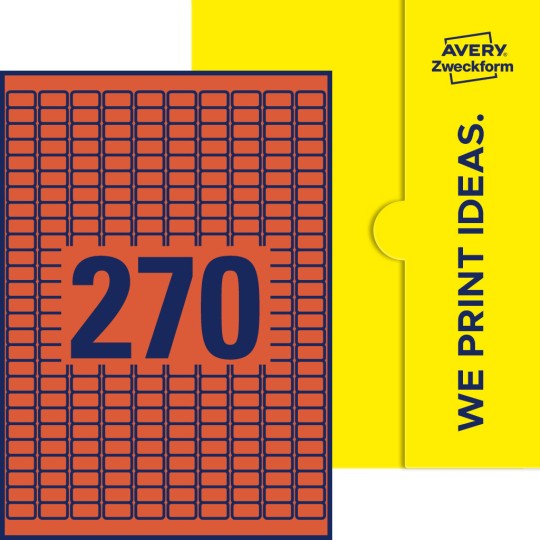 270 stk. etiketter per ark