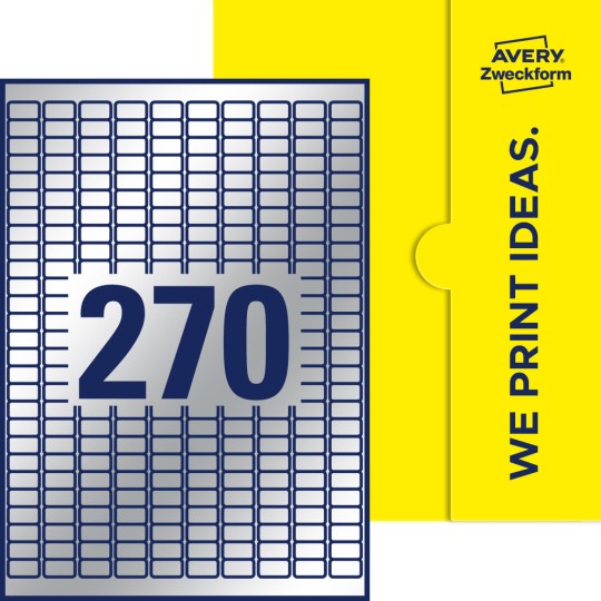 270 stk. etiketter per ark