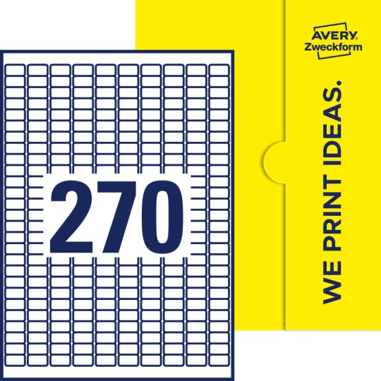 270 stk. etiketter per ark