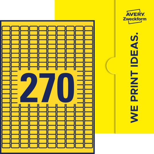 270 stk. etiketter per ark