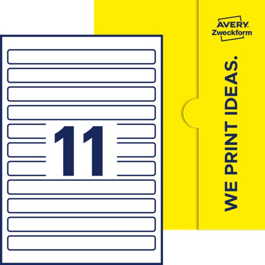 11 stk. etiketter per ark