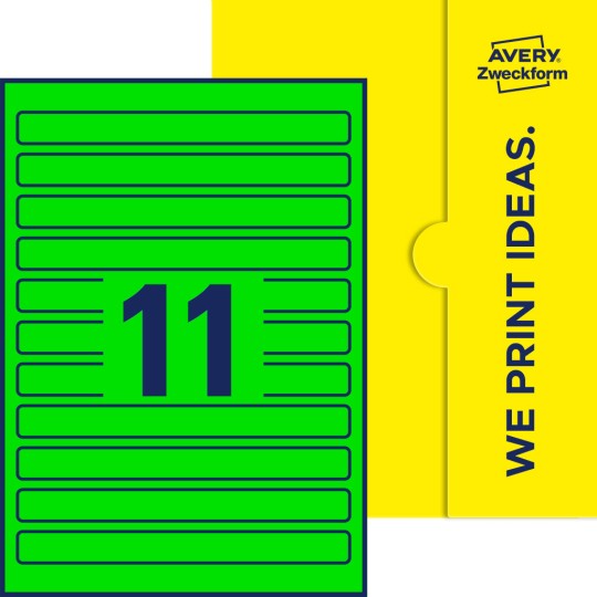 11 stk. etiketter per ark