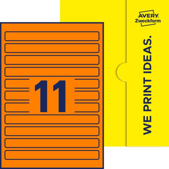 11 stk. etiketter per ark