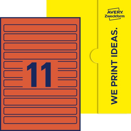 11 stk. etiketter per ark