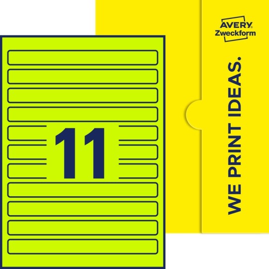 11 stk. etiketter per ark