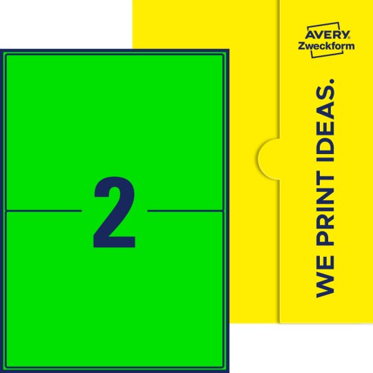 2 stk. etiketter per ark