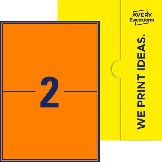 2 stk. etiketter per ark