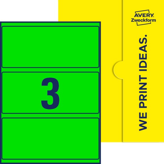 3 stk. etiketter per ark