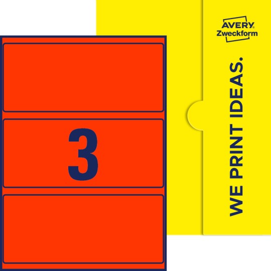 3 stk. etiketter per ark