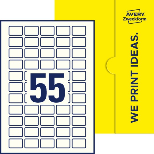 55 stk. etiketter per ark