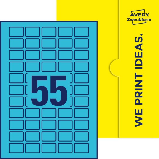55 stk. etiketter per ark