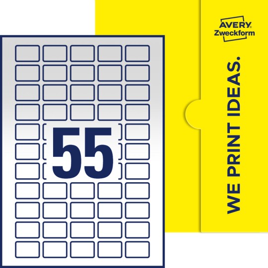 55 stk. etiketter per ark