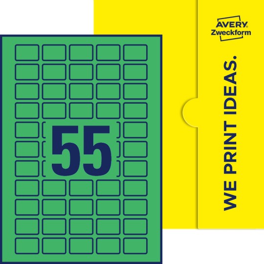 55 stk. etiketter per ark