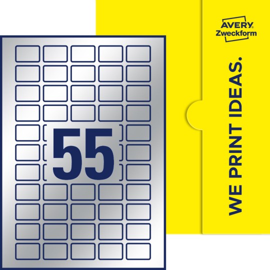55 stk. etiketter per ark